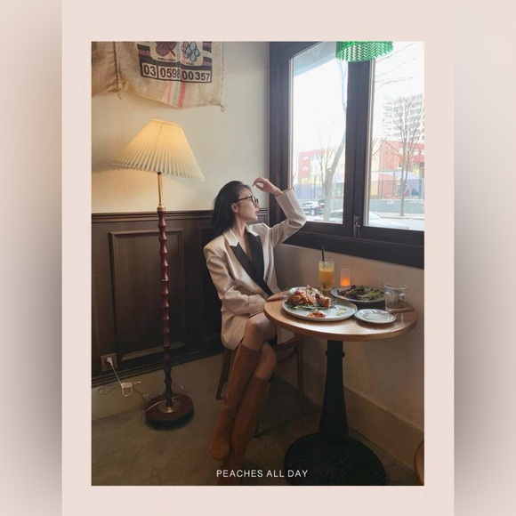 Cream jacket blazer with shoulder pads NWT - Picture 9 of 12